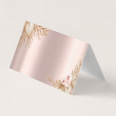 Pampasgras Luxe Roze Goud Visitekaartje (Achterkant)