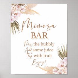 Pampasgras Mimosa Bar bord Poster