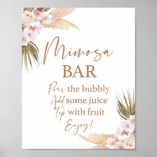 Pampasgras Mimosa Bar bord Poster