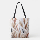 Pampasgras Modern Boho Bloem voor Herfst & Val  Tote Bag (Achterkant)
