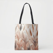 Pampasgras Modern Boho Bloem voor Herfst & Val Tote Bag (Voorkant)