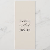 Pampasgras modern botanisch schrift menu (Achterkant)