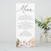 Pampasgras modern botanisch schrift menu (Staand voorkant)