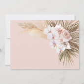 Pampasgras moderne botanische boheemse bruiloft th kaart (Achterkant)