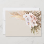 Pampasgras moderne botanische bruiloft bedankkaart (Achterkant)