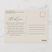 Pampasgras moderne botanische bruiloft briefkaart (Achterkant)