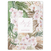 Pampasgras, orchidee, tropisch gebladerte bruid te klembord (Achterkant)