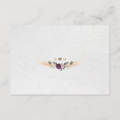 Pampasgras Paarse Bloemen Huwelijksgeschenk Wens Informatiekaartje (Achterkant)