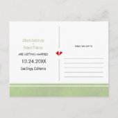 Pampasgras, palmbladeren groen sparen de datum briefkaart (Achterkant)