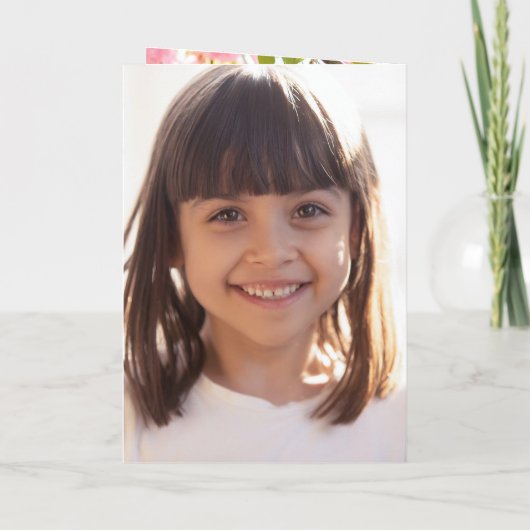 Pampasgras roos gouden bloemstukken foto bevestigi bedankkaart (Achterkant)