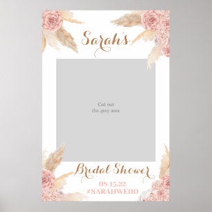 Pampasgras Roze Bruidsdouche Foto Prop Poster