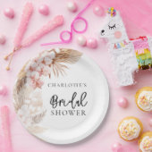 Pampasgras Roze Bruidsdouche Papieren Bordje (Feest)