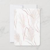 Pampasgras Script Terracotta Bruiloft Feest Kaart (Achterkant)