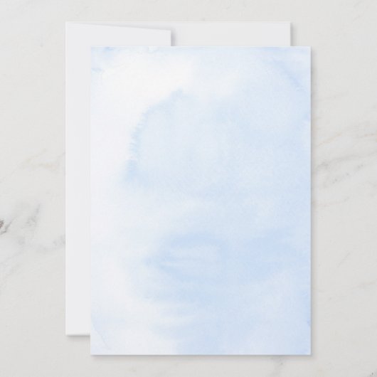 Pampasgras Stoffig Blauw en Roze Doop Kaart (Achterkant)