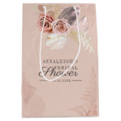 Pampasgras Terracotta Bloemachtige Bruiloftsdouche Medium Cadeauzakje (Voorkant)