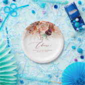 Pampasgras Terracotta Bloemen Proost Tropisch Papieren Bordje (Feest)