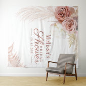 Pampasgras Terracotta Bruiloft Backdrop Wandkleed (In Situ (horizontaal))