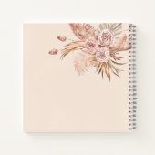 Pampasgras Terracotta Bruiloft Gast Notitieboek (Achterkant)