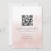 Pampasgras Terracotta Herfst QR Code Bruiloft Kaart (Achterkant)
