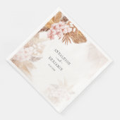 Pampasgras Terracotta Huwelijksfeest Botanisch Servet (Hoek)