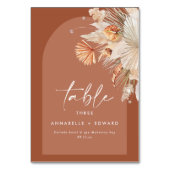 Pampasgras terracotta moderne bloemen kaart (Achterkant)