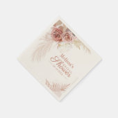 Pampasgras Terracotta Papier Bruiloftsfeest Servet (Hoek)