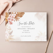 Pampasgras Terracotta Script Botanisch Save The Date