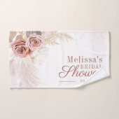 Pampasgras Terracotta Script Bruiloftsborrel Handdoek (Handdoek)