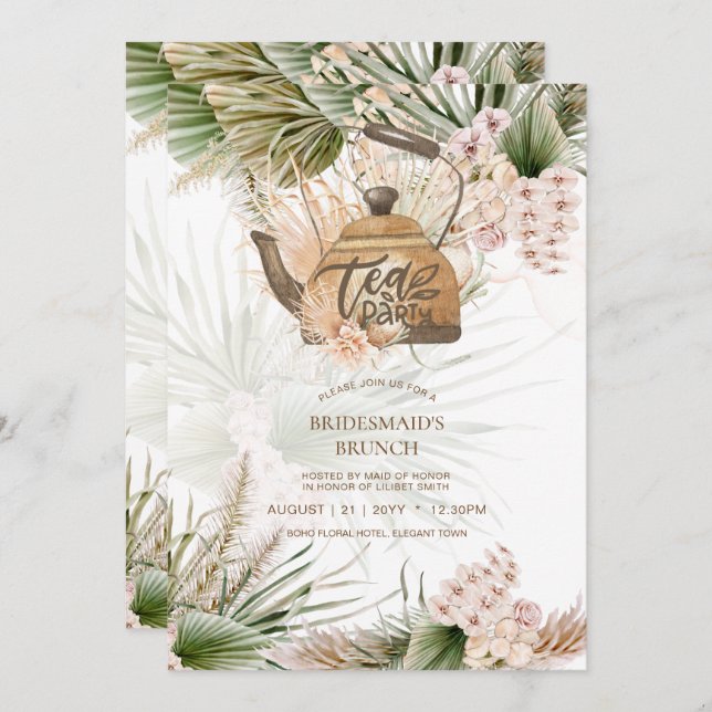 Pampasgras THEEKRANSJE Bruidslunch (Voorkant / Achterkant)