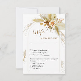 Pampasgras tropisch bohemien elegant RSVP kaartje