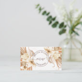 Pampasgras Watercolor Boho Logo Visitekaartje (Staand voorkant)