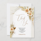 Pampasgras waterverf boho bedankkaart (Voorkant)