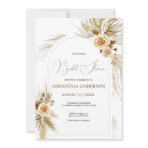 Pampasgras waterverf boho elegant Vrijgezellenfees