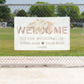 Pampasgras Witte Bloemen Bruiloft Welkom Bord Spandoek (Insitu)