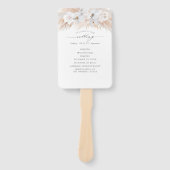 Pampasgras Witte Orchideeën Exotisch Trouwprogramm Handwaaier (Voorkant)