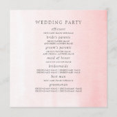 Pampasgras Witte Orchideeën Tropisch Huwelijk Programmakaart (Achterkant)