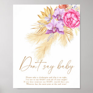 Pampasgras - Zeg niet baby Poster