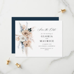 pampass gras beige floral Save the Date