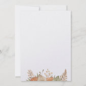 Pampass gras boho thema bruiloft kaart (Achterkant)