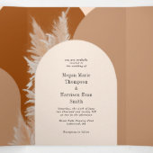 Pampass gras en luciferingsontwerp drieluik wenskaart (Binnenkant midden)