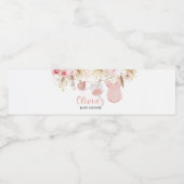 Pampass Grass Babykleding Baby shower Waterfles Etiket (Enkel label)