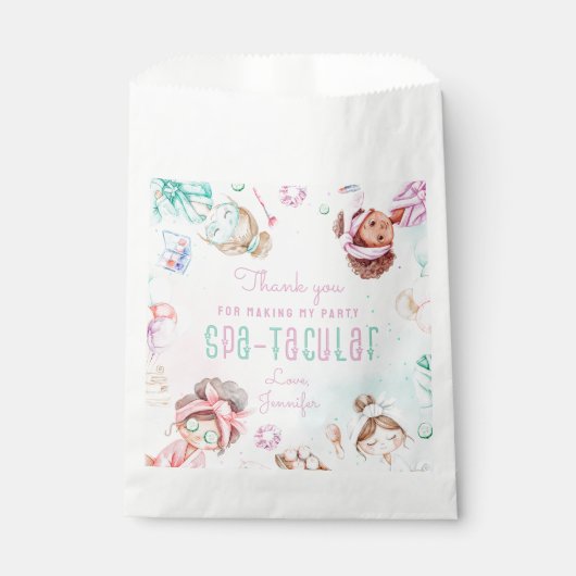 Pamper Party Glam Verjaardag Spatacular Dank u Bedankzakje (Voorkant)