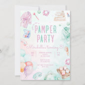 Pamper party Meisje Make-up Salon Verjaardagsfeest Kaart (Voorkant)