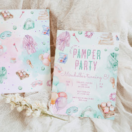 Pamper party Meisje Make-up Salon Verjaardagsfeest Kaart