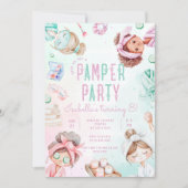 Pamper party meisjes Glam Salon Verjaardagsfeest Kaart (Voorkant)