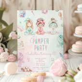 Pamper party meisjes Salon Verjaardagsfeest Kaart