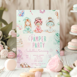 Pamper party meisjes Salon Verjaardagsfeest Kaart