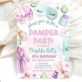 Pamper Party Uitnodigen, Meisjes Spa Verjaardag, S Kaart