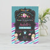 Pamper Sleepover Spa Party Birthday Blonde Girls Kaart (Staand voorkant)