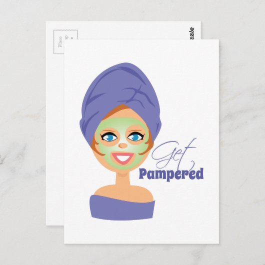 Pampered ophalen briefkaart (Voorkant / Achterkant)